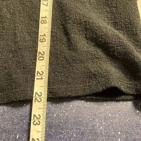 Madewell Crewneck Sweater Black Open Knit Sleeves Ruffle Cuffs100% Cotton Wms Sz - Picture 8 of 8